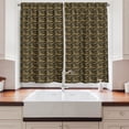 thumbnail image 2 of Ambesonne Forest Kitchen Curtains, Wild Woodland Trees Birds, 55"x45", Green Brown Grey, 2 of 3