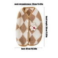thumbnail image 3 of Plaid Dog Coat 13 Inch Two Leg Winter Fleece Jacket for Small Medium Dogs French Bulldog Corgi Warm Pet Clothing Easy On Off Design, 3 of 6