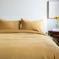 thumbnail image 5 of French Linen and Cotton Duvet Cover & Sham Set - Full/Queen - Honey | BOKSER HOME, 5 of 5