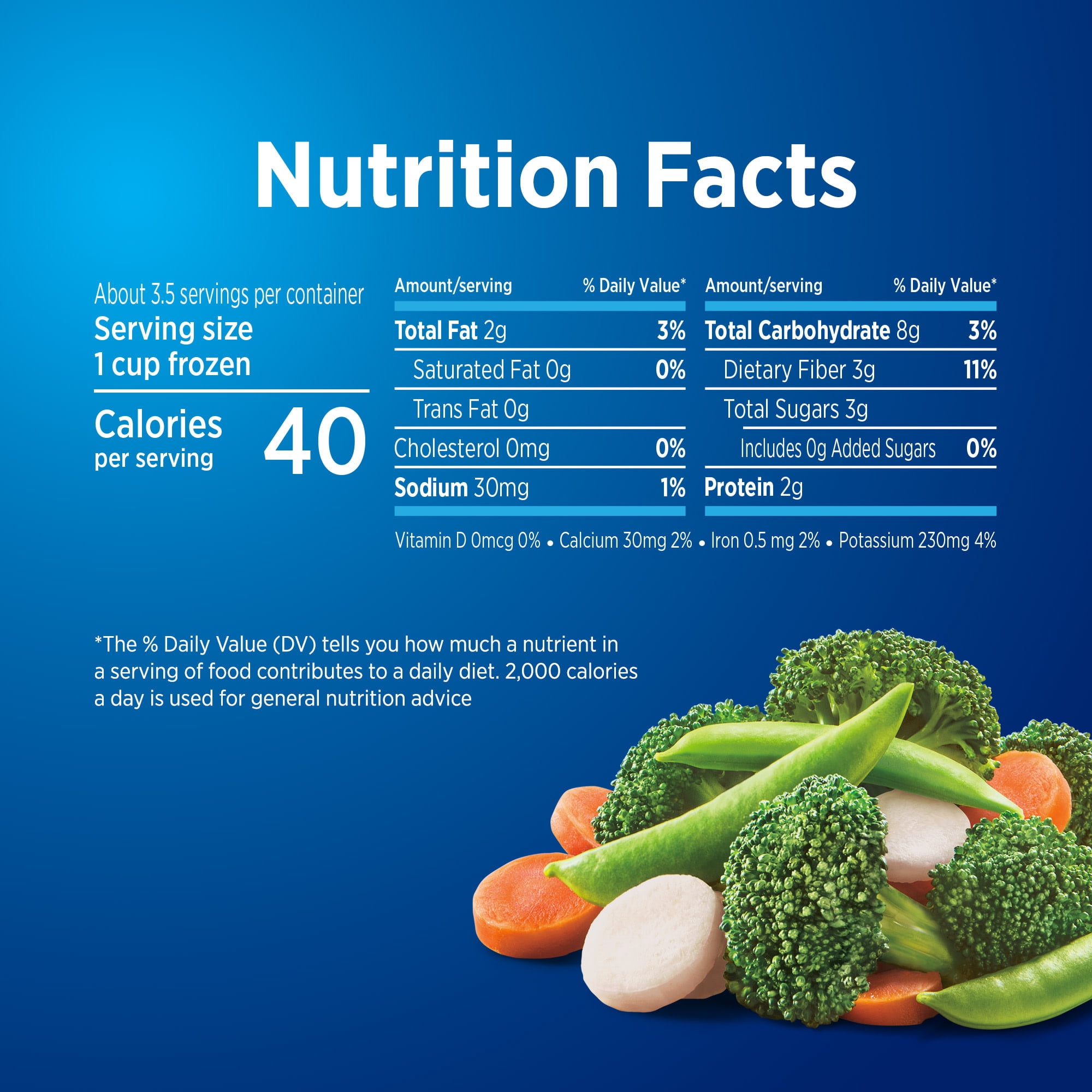 Birds Eye Steamfresh Broccoli, Carrots, Sugar Snap Peas, Water Chestnuts, Frozen Vegetables, 10.8 oz