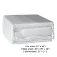 thumbnail image 2 of Kossmai 350 Thread Count Bamboo 4 PCS Sheets Sets Full Size White, 2 of 4