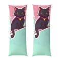 thumbnail image 1 of Balery Cats On Broomstick Funda Protectora para Almohada Corporal de Algodón Hipoalergénico con Cierre(55 x 21 pulgadas), Almohadas No Incluidas, 1 of 7