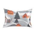 thumbnail image 7 of Yayeee Pillowcase Standard Size Set of 2 Satin Wrinkle Resistant Pillow Case, Gray Snow Houses, 7 of 7
