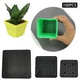 thumbnail image 2 of Flmtop 50Pcs/100Pcs Coussin de Coussin de Maille Respirante de Pot de Fleurs Carrée Creuse, 2 of 9