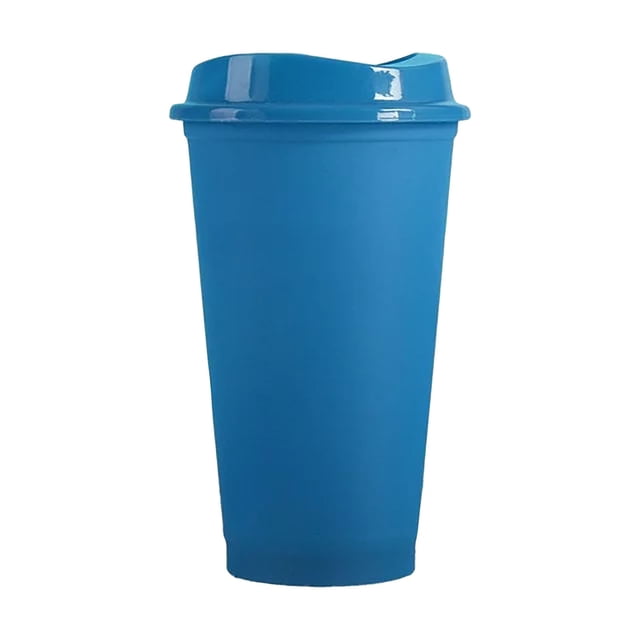 ¡Gran oferta de TRIEIY! Vasos de café reutilizables de plástico de 401 ml con tapa, grandes, que cambian de color, para adultos, niños, mujeres y fiestas. Vaso alto para bebidas frías y heladas,