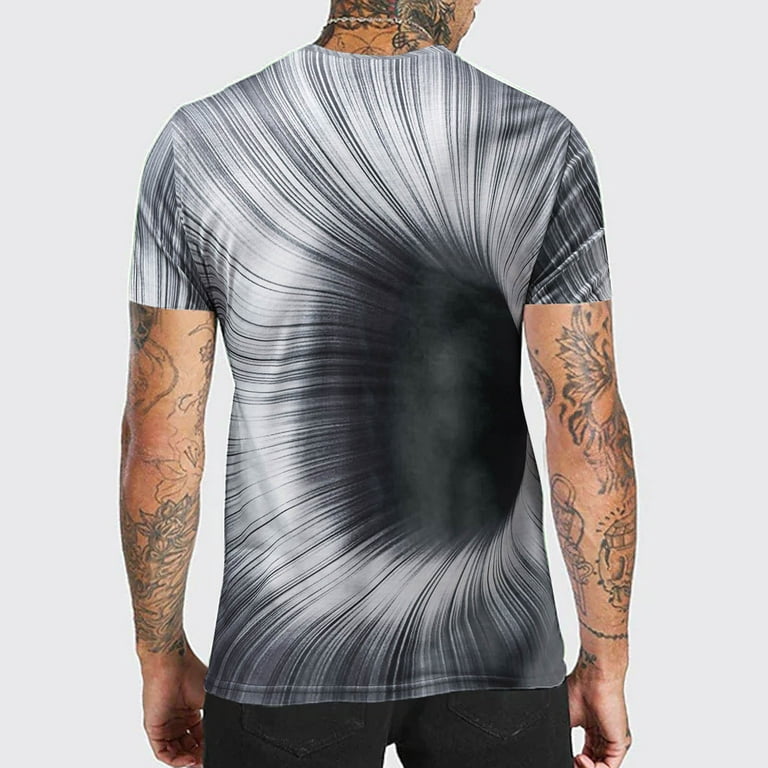 Outfmvch Men's Fashion Casual 3D Digital Printing Muscle Exercise
