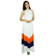 thumbnail image 3 of Bimba Women Halter Neck Long Maxi Dress Chic Beach Wear Classic Summer Clothing, 3 of 8