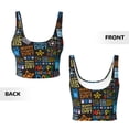 thumbnail image 6 of Uemuo Happy Father Day Pattern Women's Sports Bra - High Impact Support, Breathable, and Comfortable Athletic Bra for Running, Yoga, and Workouts, 6 of 9