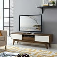 thumbnail image 3 of Modway Envision 59" Particleboard TV Stand for TVs up to 65" in Walnut/White, 3 of 6