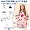 thumbnail image 3 of Catalonia Valentine's Day Gift Oversized Blanket Hoodie Sweatshirt for Kids, Wearable Fleece Pullover with Large Front Pocket, Teen Boys Girls Gift, 3 of 5