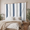 thumbnail image 3 of Blue Gray Striped Tapestry for Bedroom Wall Hanging Tapestry, Farmhouse Stripe Art Ceiling Backdrop Tapestries Poster Blanket Wall Decor for Teens Room Living Room Dorm 59" x 79", 3 of 8