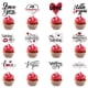 thumbnail image 1 of 12 Piezas de Insertos para Tartas de San Valentín, Decoración para Tartas de Boda, Banderines para Tartas de Fiesta, Propuesta de Matrimonio, Decoración de Postres, Palillos para Tartas de Boda, 1 of 7