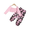 thumbnail image 3 of uukiA Infant Gild 18-24Months And 2-6Y Off Shoulder Top Camo Pants Set 2 Piece Outfit Set, 3 of 6