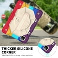 thumbnail image 6 of ELEHOLD for iPad Pro 11 2022/2021/2020/2018 iPad Air 5/4th Gen Rugged Hybrid Case with Built-in Kickstand 360 Rotating Handstrap Pencil Holder Crossbody Shoulder Strap Shockproof Heavy Duty Case,C, 6 of 7