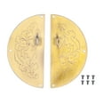 thumbnail image 2 of Manija de puerta, tirador de placa redonda retro, tirador de anillo de puerta doble, suministros para el hogar, diseño de precisión, 2 of 8