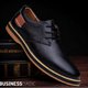 thumbnail image 2 of Zapatos de vestir Oxfords de cuero genuino para hombre, mocasines italianos con cordones, mocasines de marca de lujo, mocasines de talla grande 38-48, 2 of 5
