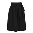 thumbnail image 3 of Fgnfyis Women's Adjustable Apron Style Half Wrap Party Skirt with Bow Tie Waistband Festive Celebration Outfit Black M, 3 of 7