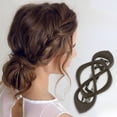 thumbnail image 2 of Ganga Única 1 Pc Clips de Pelo de Moda Grace Clip para Peinados para Mujeres 3.19"x1.65"x0.98" Color Café Profundo, 2 of 3