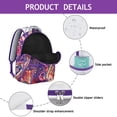 thumbnail image 4 of Colorful Paisley Boho Backpack with Padded Straps - Waterproof & Stylish for School, 4 of 6