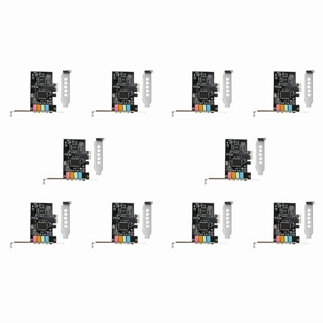 10X Tarjeta de Sonido PCIe 5.1, Tarjeta de Audio 3D Envolvente PCI Express con Alto Rendimiento de Sonido Directo y Soporte de Perfil Bajo