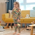 thumbnail image 4 of FORMRS Long Sleeve Top and Pants Pajama Set for Niños 2-Piece Sleepwear, Sizes 18M-8Y, Floral Mushroom, 4 of 6