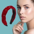 thumbnail image 2 of Unique Bargains 1 Pc Fashion Weave Rhinestone Headbands for Women Red, 2 of 6