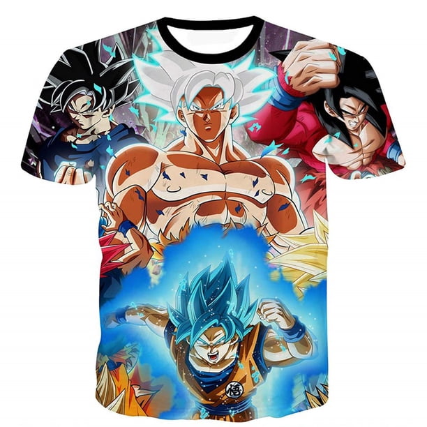 Nueva 3D impreso Dragon Ball T-Shirt Goku Anime japonés hombres mujeres verano moda manga corta camiseta Tops camisetaspangjing