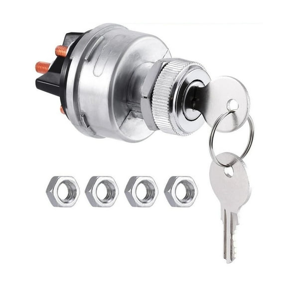 TAPDRA 12V/24V Ignition Switch with Keys Universal 4 Position ACC OFF IGN Start for Car Truck Tractor Forklift Equipment