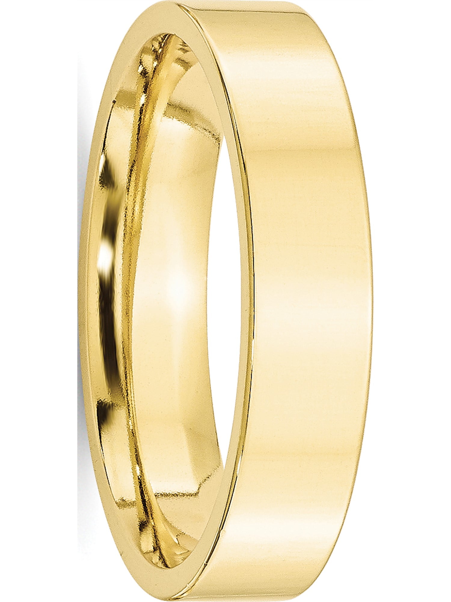 10K Yellow Gold 5mm Standard Flat Comfort Fit Band Ring