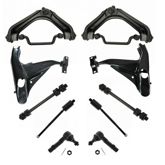 10 Piece Steering & Suspension Kit Control Arms Ball Joints Tie Rods End Links PSA65373