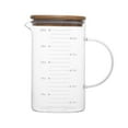 thumbnail image 2 of Abbracc High Borosilicate Glass Measuring Cup Freezer Safe Transparent with Lid Handgrip 1000ml, 2 of 8