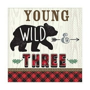Wildwood Lumberjack Luncheon Napkins - Set of 3 - 33cm - Young, Wild, and Colorful - Perfect for any outdoor adventure or rustic-themed party!