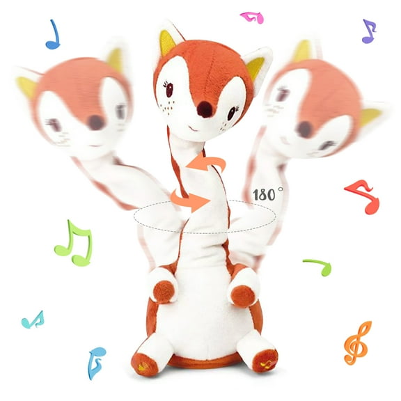 Dancing Talking Fox Toy for Baby Toddler, Stuffed Animal Baby Toy Repeating What You Say, Gifts for Toddlers 1-3 Years Old