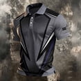 thumbnail image 3 of Mens Independence Day American Flag Patriotic Polo Shirts Short Sleeve Polo Shirts for Men Graphic Stretch Casual American Patriotic Raglan Golf Polos(Grey,XL), 3 of 3