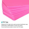 thumbnail image 4 of Uxcell Blank Waterproof Eyelet Hole Plastic Tags for Product Identification Tags,4x7cm/1.57x2.76" Pack of 100,Pink, 4 of 6