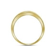 thumbnail image 2 of 10kt Yellow Gold Mens Round Channel-set Diamond Diagonal Double Row Wedding Band 1/3 Cttw, 2 of 2