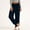 Blue, variant on MOJOGO Lightweight Capris for Women Casual Drawstring Side Slit Pants Comfortable Spring Summer Pants for Everyday Wear Wine XL