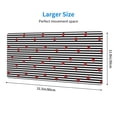 thumbnail image 4 of Disketp Gaming Mouse Pad Ladybugs On Black And White Striped Pattern Large Mouse Mat Long Extended Desk Pad Non-Slip Rubber Mice Pads Stitched Edges Thin Pad (11.8x31.5 Inch), 4 of 9