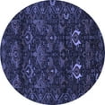 thumbnail image 1 of Ahgly Company Machine Washable Indoor Round Persian Blue Traditional Area Rugs, 3' Round, 1 of 4