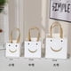 thumbnail image 2 of Xiao Hua Regalos, flores, bolsas de embalaje para cajas de regalo, bolsas de regalo con ventana transparente, bolsas de papel kraft, bolsas de mano cuadradas (cara sonriente blanca, tamaño pequeño), 2 of 5