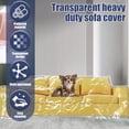 thumbnail image 6 of Dznils Plastic Sofa Cover, Waterproof Washable Slipcover for Storage and Moving, Clear, 6 of 12