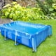 thumbnail image 3 of Cubierta solar redonda para piscina de 220 x 150 cm | Protector de vinilo azul para piscinas elevadas | Manta térmica que retiene el calor | Reduce la evaporación y los residuos | Compatible con, 3 of 5