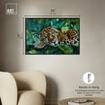 thumbnail image 5 of Jaguar Nap Tropical Jungle Animals Canvas Wall Art by Art Remedy, Black Floater Frame, 36"x24", 5 of 7