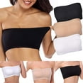 thumbnail image 4 of 1/3 Packs Women's Seamless Bandeau Crop Tube Top Bra Strapless Padded Bralette, 4 of 6