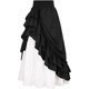 thumbnail image 2 of Falda para mujer con volantes en capas renacentistas maxi faldas largas vintage de cintura alta falda medieval con gradas, 2 of 4