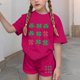 thumbnail image 4 of Vestido de Manga Corta para Niños Día de San Patricio Impreso Cuello Redondo de Dos Piezas con Pantalones Cortos, Cómoda Mezcla de Poliéster Spandex, 4 of 6