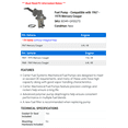 thumbnail image 2 of Fuel Pump - Compatible with 1967 - 1970 Mercury Cougar 1968 1969, 2 of 2