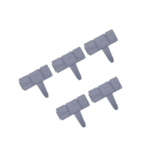 Garden Fence Cobblestone Border Lawn Decor Multipurpose Outdoor Edging Long-lasting Craftsmanship Decor Household Accessories DIY Prop Outdoor Landscape 5pcs