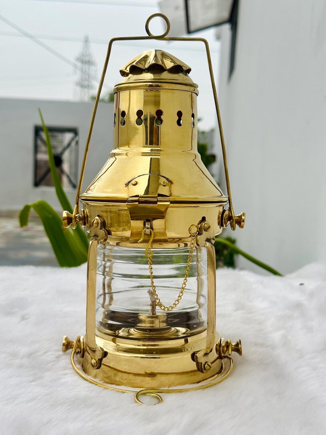 Personalized Handmade Oil Lantern, Nautical Table Lamp, Maritime Ship oil Lantern, Vintage Style Burner Lantern, Hanging Light Oil Lamp