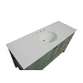 thumbnail image 4 of Horizon 60" Single Bathroom Vanity with Sage Green Cabinet and Engineered White Top, 4 of 6